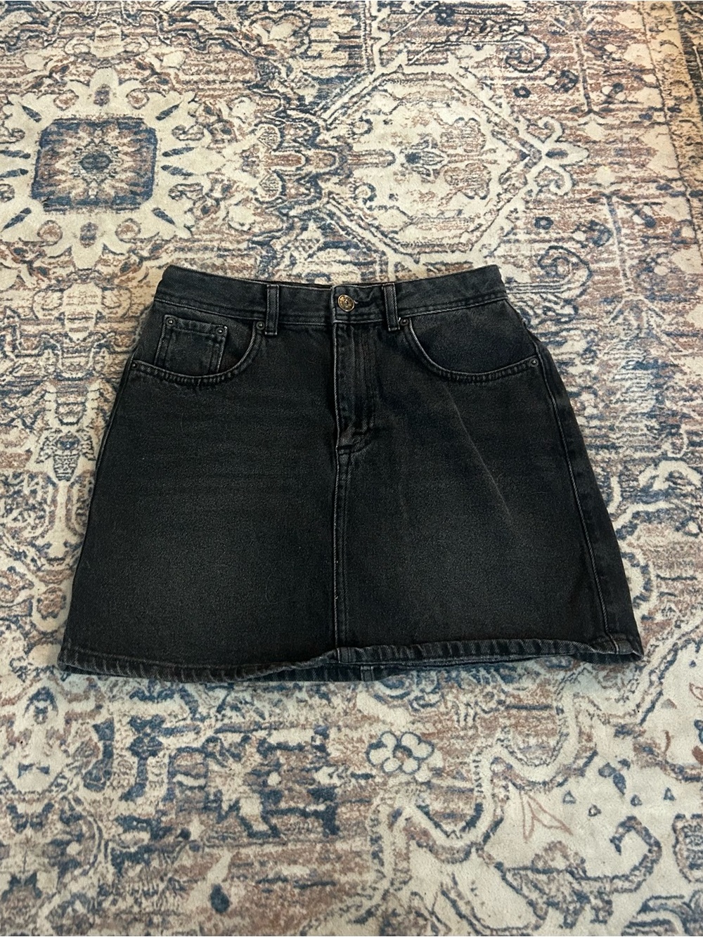 BDG Black Denim Mini Skirt